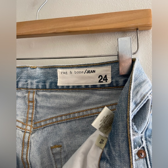 Rag & Bone Size 24 Marilyn Distressed Straight-Leg Jeans, Union Pool - Picture 10 of 16